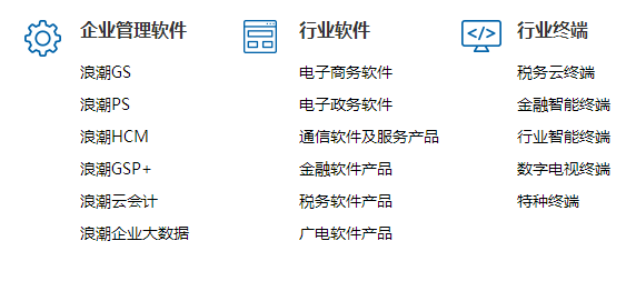 浪潮的產品